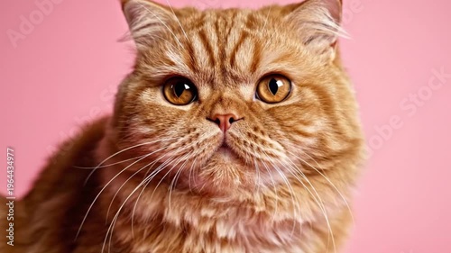Close-up of orange cat face.