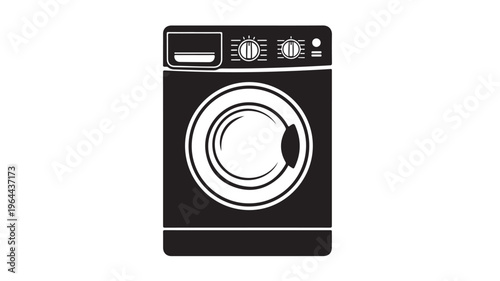 Washing machine icon home appliance vector
