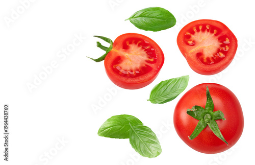 red tomatoes isolated on white background. clipping path