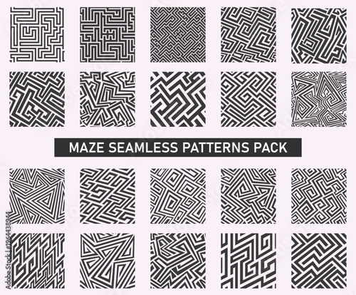 Maze Ornament. Seamless vector pattern.