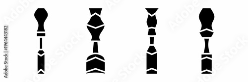 Chisel icon set. Vector symbol. Illustration of chisel. Chisel. Vector illustration. Stock vector.