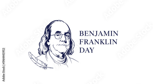Benjamin Franklin American Founding Father Portrait.