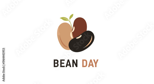 Beans Day Logo Illustration.