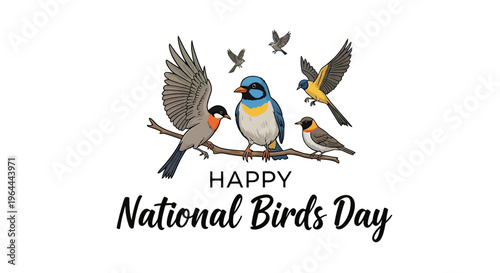 Birds on a Branch Together.