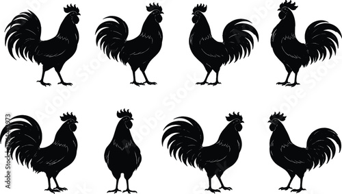 Detailed black silhouette vector collection of various bridge designs including arch bridges, suspension bridges, and modern infrastructure spans for urban transportation and civil engineering