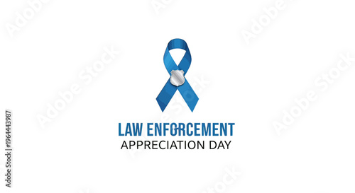 Blue ribbon law enforcement appreciation symbol.