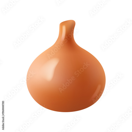 Onion organic vegetable for making soups and dieting dishes. Vector 3d isolated icon of veggie food ingredient. Natural produce grown in farm, supermarket assortment for buyer, tasty meal