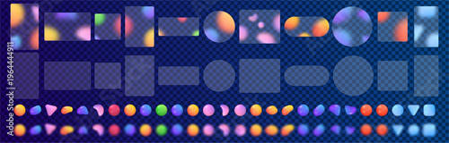 Glass geometrical shapes set. Vector isolated triangles, rectangles and squares, ellipses and circles collection with transparency. Abstract and modern, minimalistic and geometric design