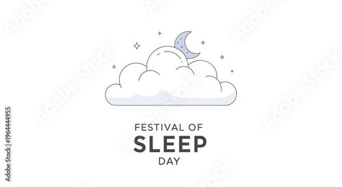 Festival of Sleep Day Logo Design.