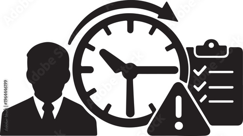  Time Management Icon – Vector Illustration