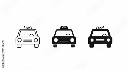 Taxi Car Icons Set