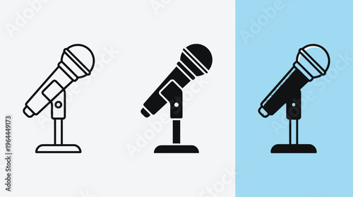 Microphone Icons Set