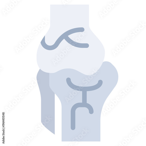 Human elbow joint anatomy flat icon, skeletal system illustration for medical, orthopedic, and physical therapy education