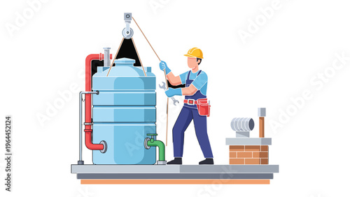 Mechanic at Work: A skilled mechanic meticulously attends to machinery, demonstrating the essence of skillful work, and commitment, to engineering and precise tasks.