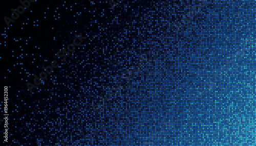 Blue pixel background. Abstract digital pattern with a square elements grid.Geometric minimal digital design.