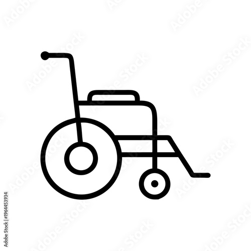 Wheelchair Line Icon. Disability Mobility Aid, Accessible Healthcare Equipment, инвалид Accessibility Symbol Outline Vector