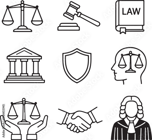 law and justice icons