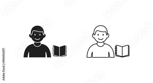 Diverse people reading books illustration Vector
