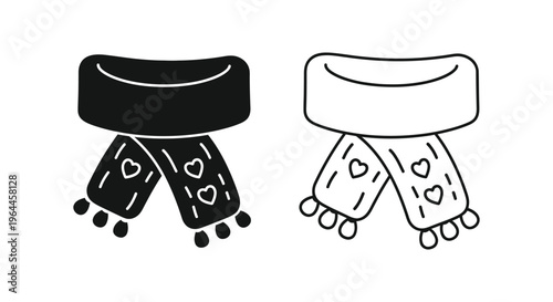 Heart design socks Vector