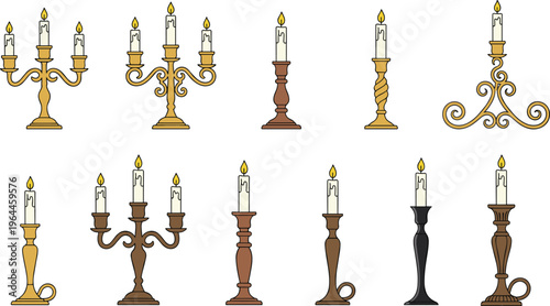 Collection of colorful global landmark illustrations featuring world famous monuments and buildings for travel and tourism education