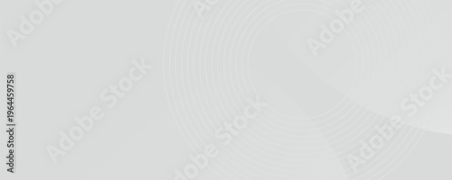 White geometric abstract background overlap layer on bright space with lines effect decoration. Modern graphic design element circles style concept for banner.White geometric abstract