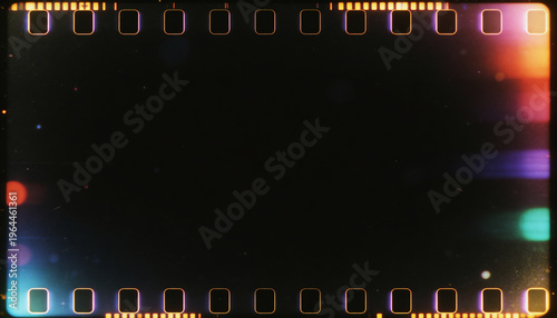 film strip texture with light leaks, abstract background
