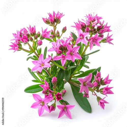 Centaury (Centaurium erythraea), isolated.