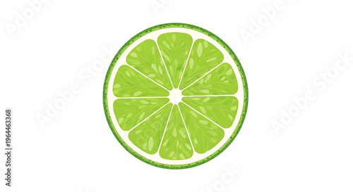 A vibrant lime wedge icon in a modern flat design style, perfect for culinary or health-related branding and marketing materials.