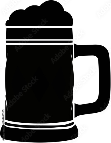 Beer Stein Silhouette – Flat Vector Plotter Cut File