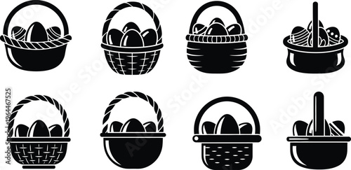 Easter day basket collection various easter egg and candy baskets for holiday celebrations