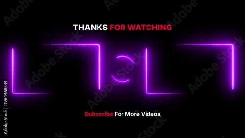 Youtube end screen with glowing purple rectangular borders suitable for video outros to promote other videos or encourage viewers to subscribe.