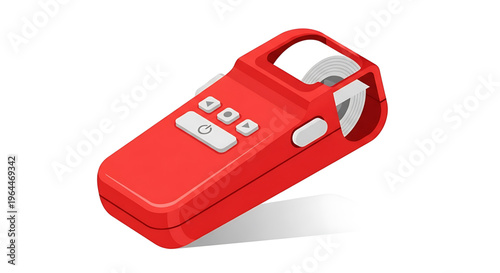 A red personal alarm device with a sleek design and modern features for personal safety and security