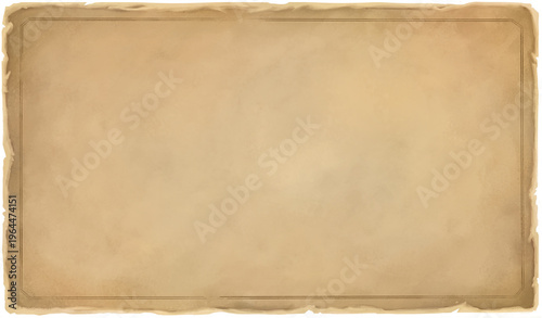 Photos Papel amarelado antigo com bordas rasgadas, folha de pergaminho medieval desbota