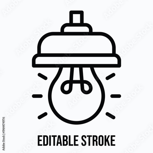 Light Icon, Lineal style vector icon, Editable stroke. 