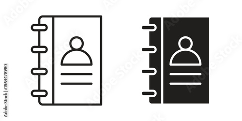 Address book icons collection vector design illustration isolated. EPS10