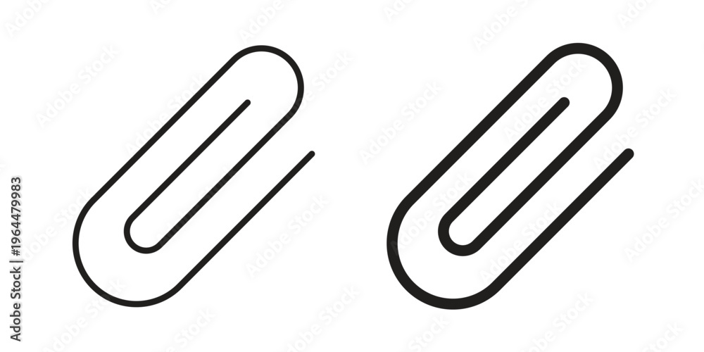 Fototapeta premium Attachment clip icons collection vector design illustration isolated. EPS10