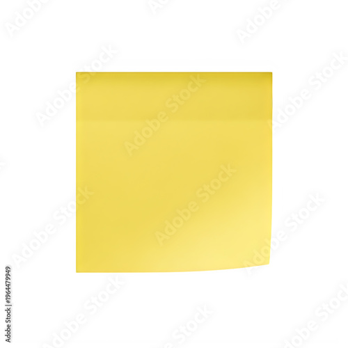 Bright yellow sticky note ready for writing or reminders