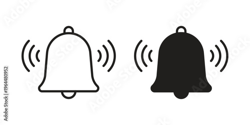 Bell ring icons collection vector design illustration isolated. EPS10