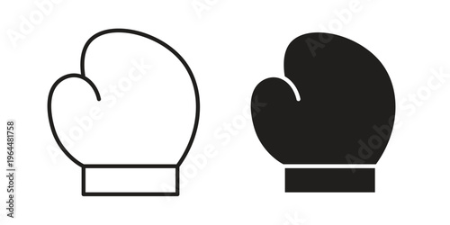 Boxing glove icons collection vector design illustration isolated. EPS10