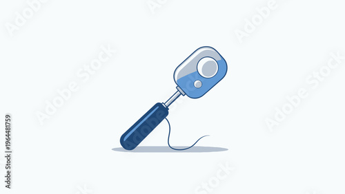 Clean Garment Care Flat Vector Icon of a Mini Electric Fabric Shaver for Textile Maintenance and Refreshing Apparel