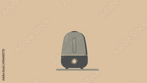 Stylish Vector Icon of a Modern Air Humidifier for Enhanced Home Comfort and Health in Flat Design