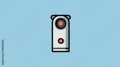 Modern vector icon of a sleek compact electronic smart device for home monitoring and surveillance