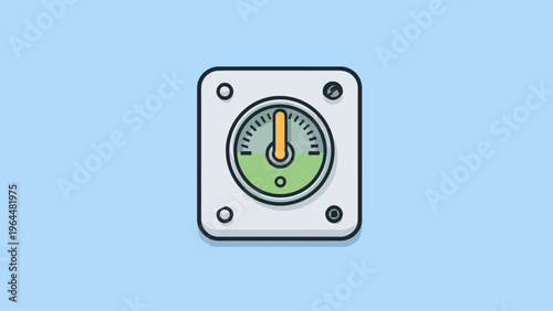 Gauge icon representing pest control device with a needle indicating a measurement