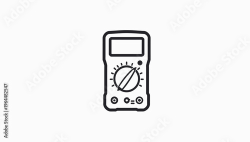 Digital Multimeter Icon - A Vector Graphic for Electrical Measurement Tools