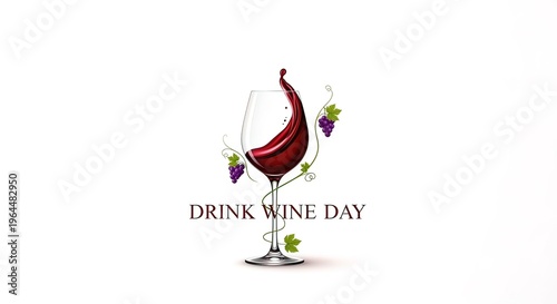 Wine Day Drink Wine Glass Icon.