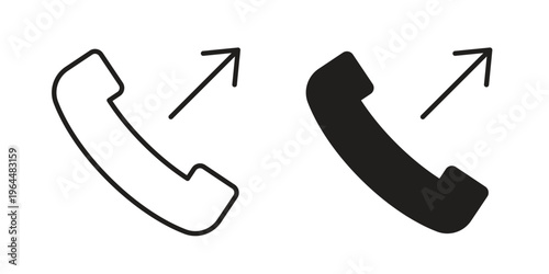 Call outgoing icons collection vector design illustration isolated. EPS10