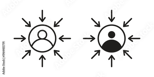 Centric consumer icons collection vector design illustration isolated. EPS10