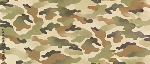 Abstract camouflage pattern with earthy tones and organic shapes for versatile use