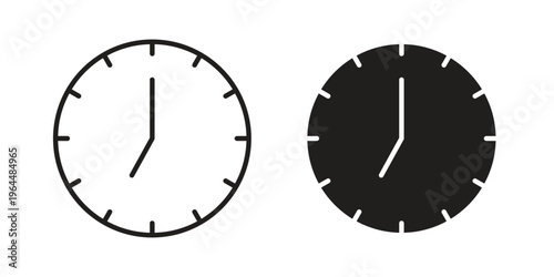 Clock seven icons collection vector design illustration isolated. EPS10