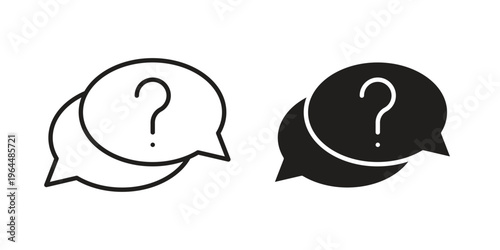 Comment question icons collection vector design illustration isolated. EPS10